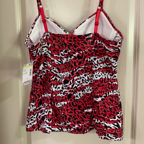 Bongo Ciara Red Corvette Animal Print Juniors Cami Top XL From Sears - Picture 5 of 14